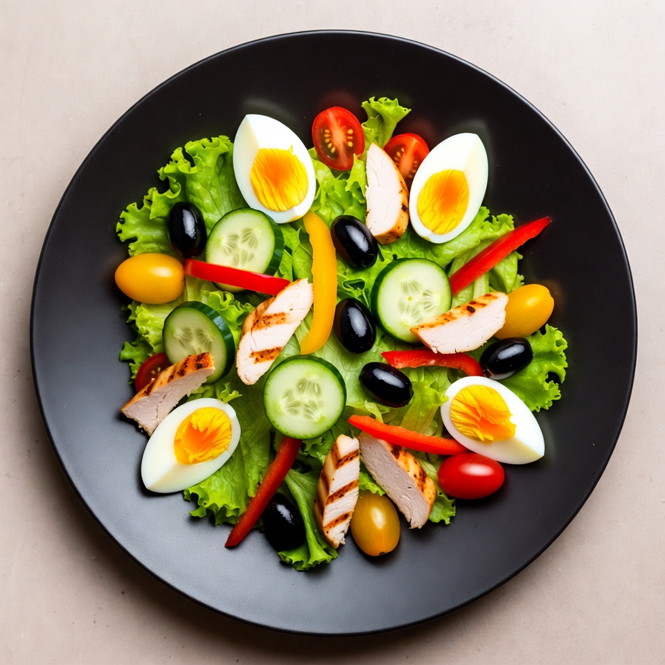 Grilled Chicken Salad with Eggs Grilled Chicken Salad with Eggs