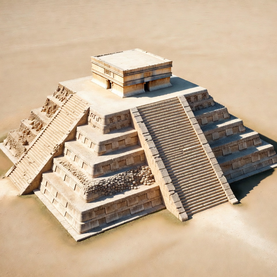 Mayan Pyramid in Desert Mayan Pyramid in Desert