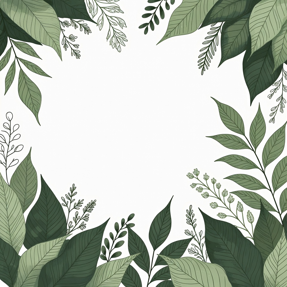 Green Leaf Frame Illustration Green Leaf Frame Illustration