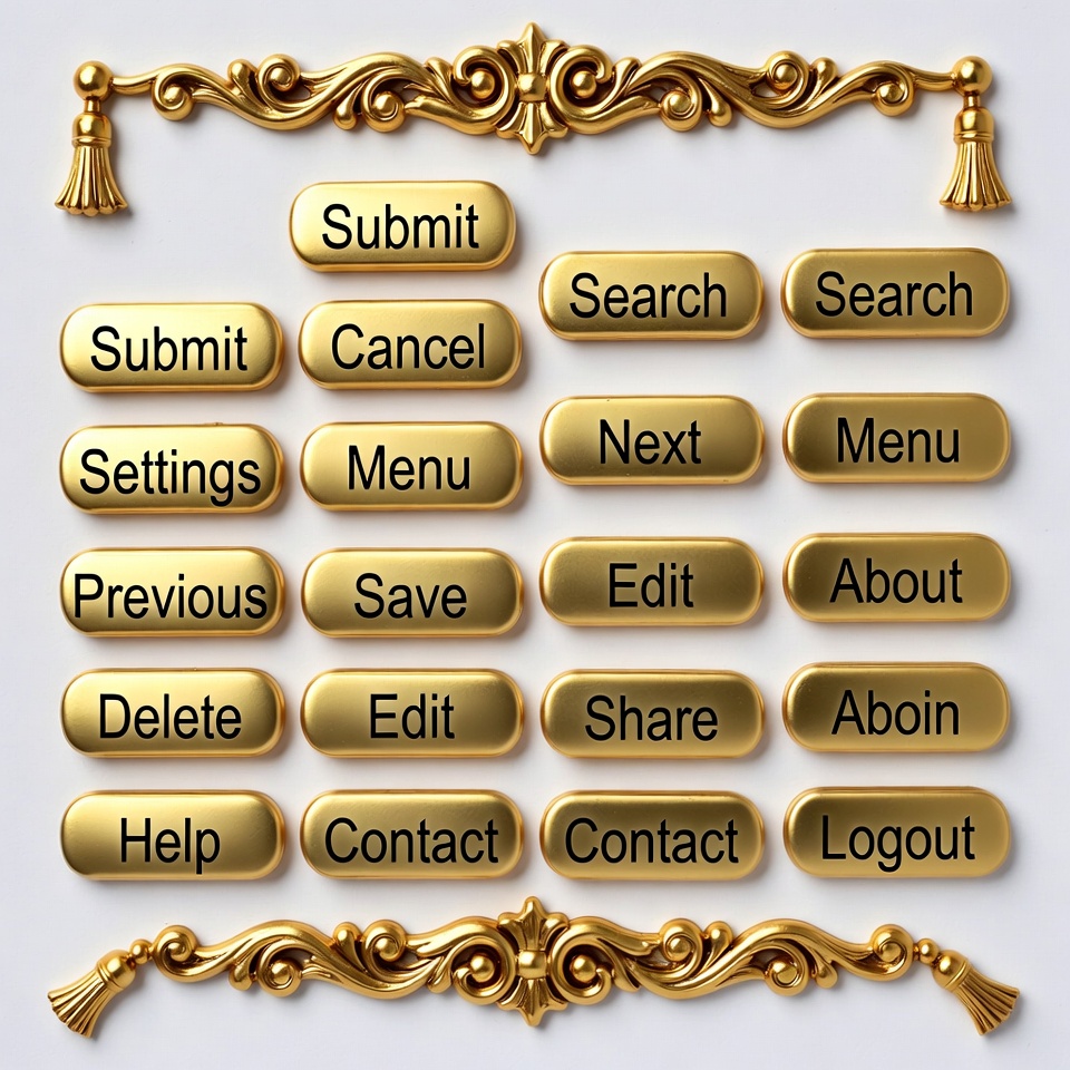 Gold UI Buttons Collection Gold UI Buttons Collection