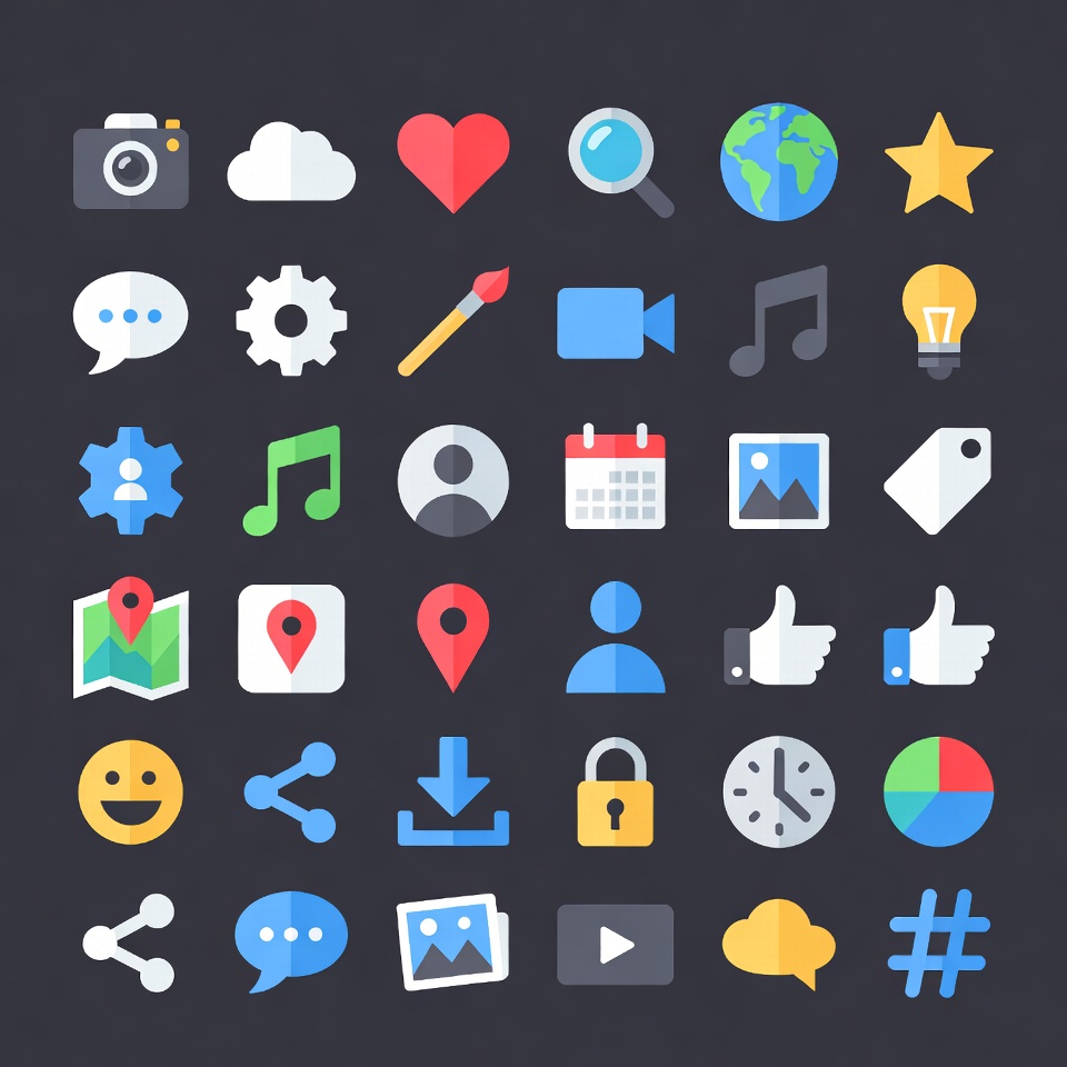 Flat Design Icons Collection Flat Design Icons Collection