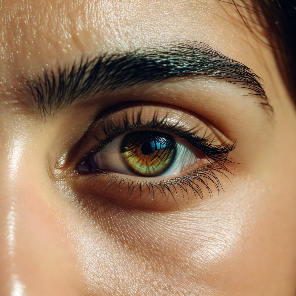 Close-up of woman's hazel eye Close-up of woman's hazel eye