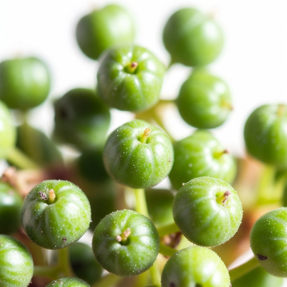 Green unripe berries cluster Green unripe berries cluster