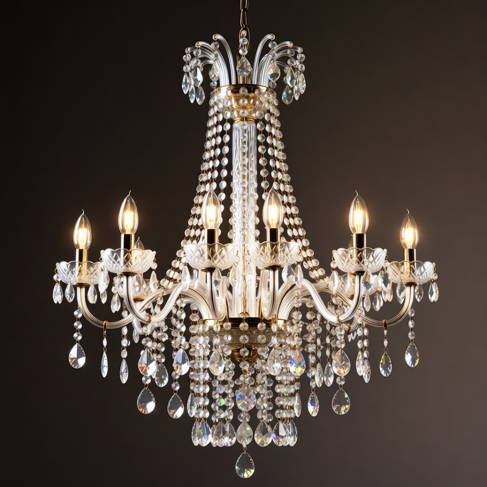 Crystal Chandelier with Eight Lights Crystal Chandelier with Eight Lights