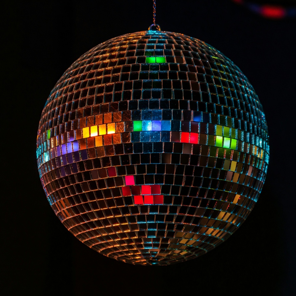 Shiny Disco Ball Hanging Shiny Disco Ball Hanging