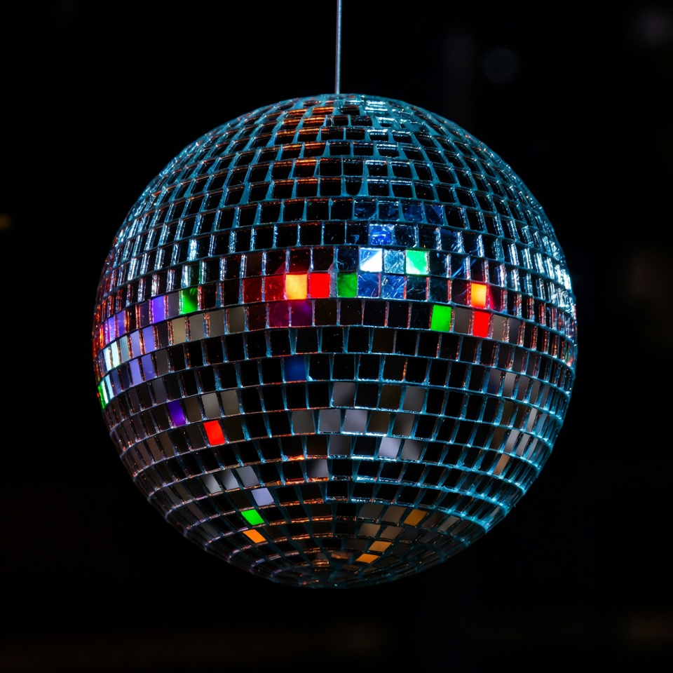 Shiny Disco Ball Hanging Shiny Disco Ball Hanging