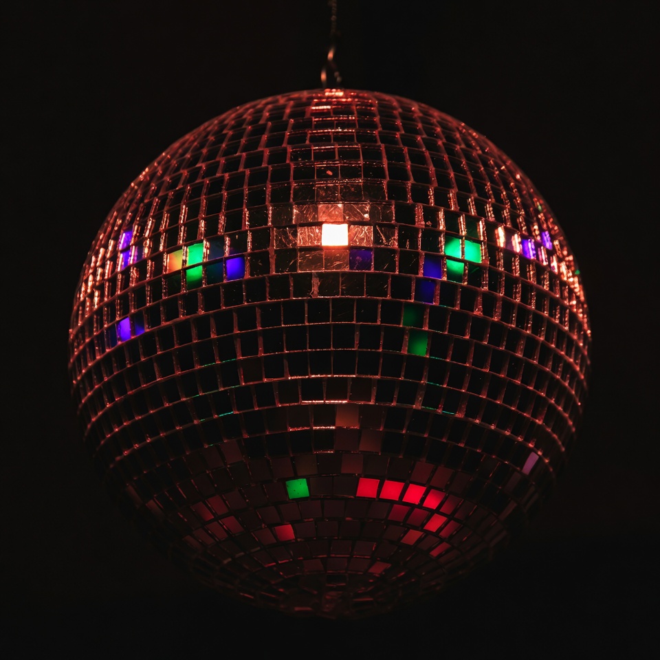 Disco Ball with Colored Lights Disco Ball with Colored Lights