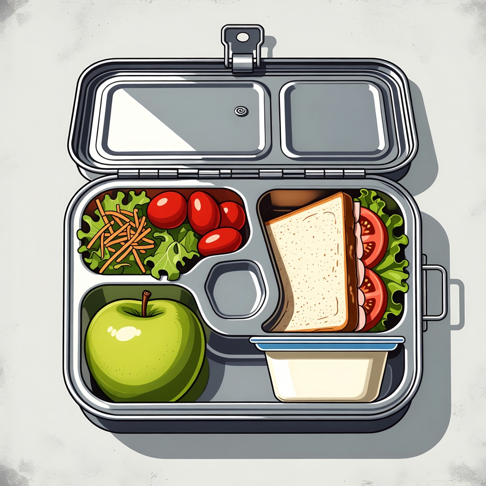 Open Bento Lunch Box Illustration Open Bento Lunch Box Illustration