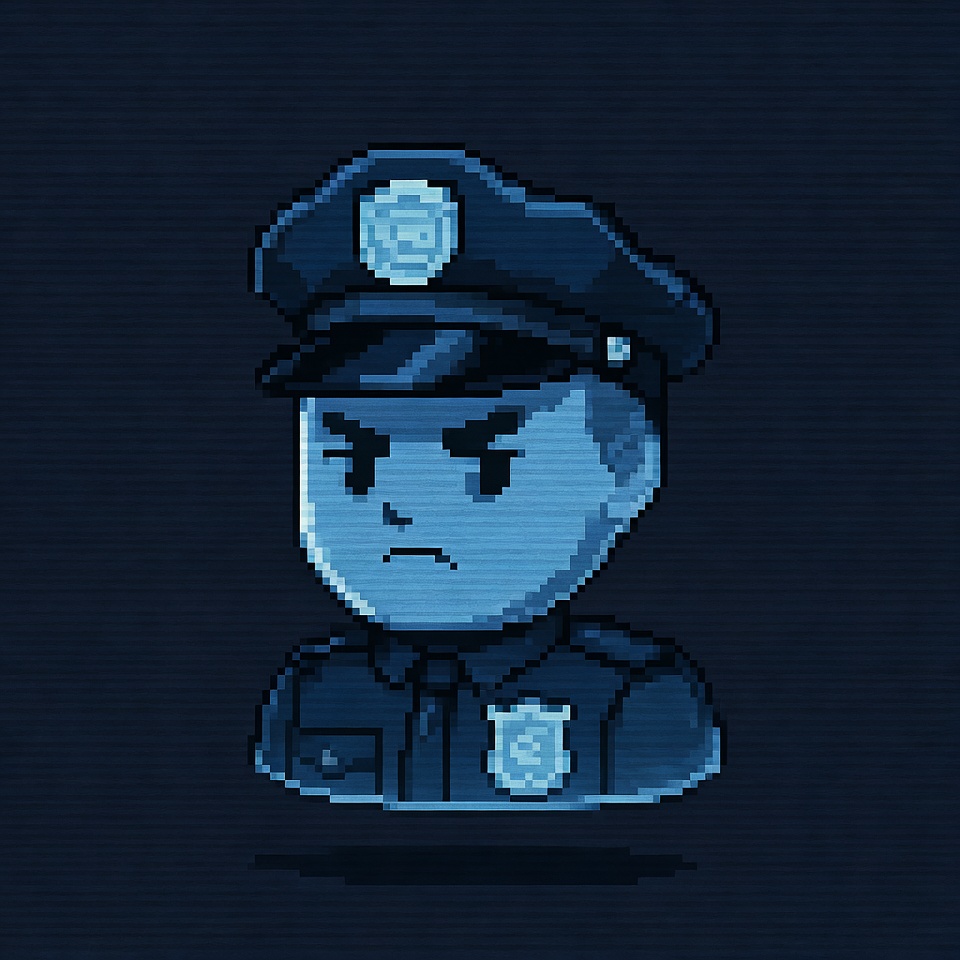Angry Pixel Art Police Officer Angry Pixel Art Police Officer
