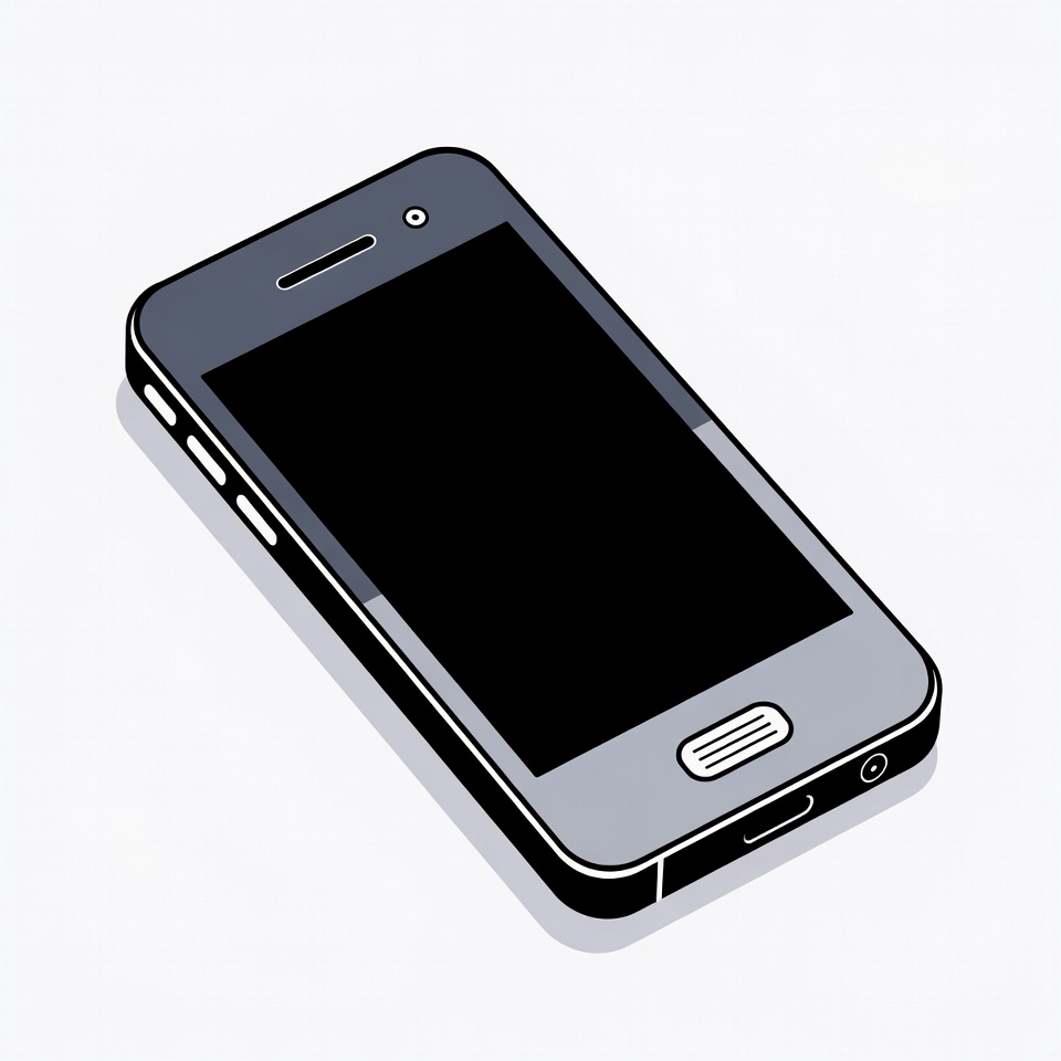 Black Smartphone Illustration Black Smartphone Illustration