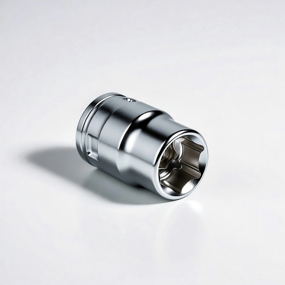 Shiny Silver Socket Wrench Bit Shiny Silver Socket Wrench Bit