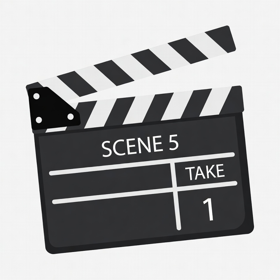Clapperboard Scene 5 Take 1 Clapperboard Scene 5 Take 1