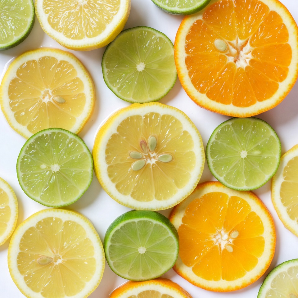 Sliced Limes Lemons Oranges Sliced Limes Lemons Oranges
