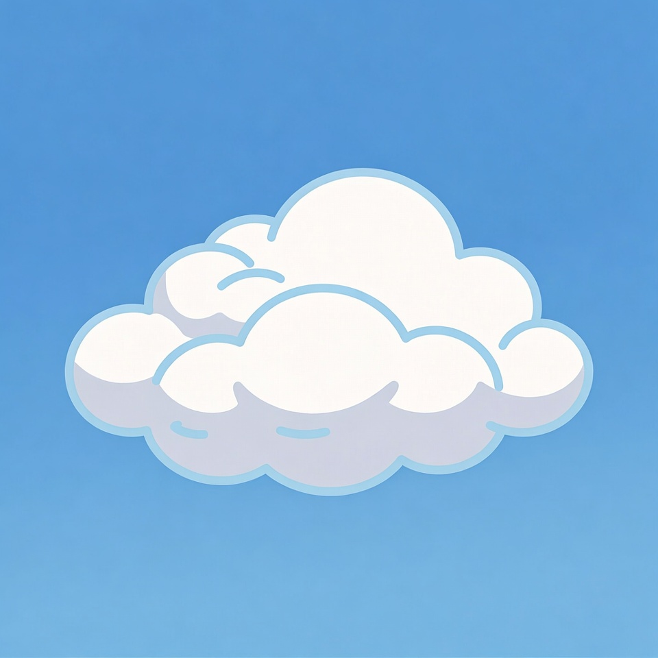 Fluffy white cloud illustration Fluffy white cloud illustration