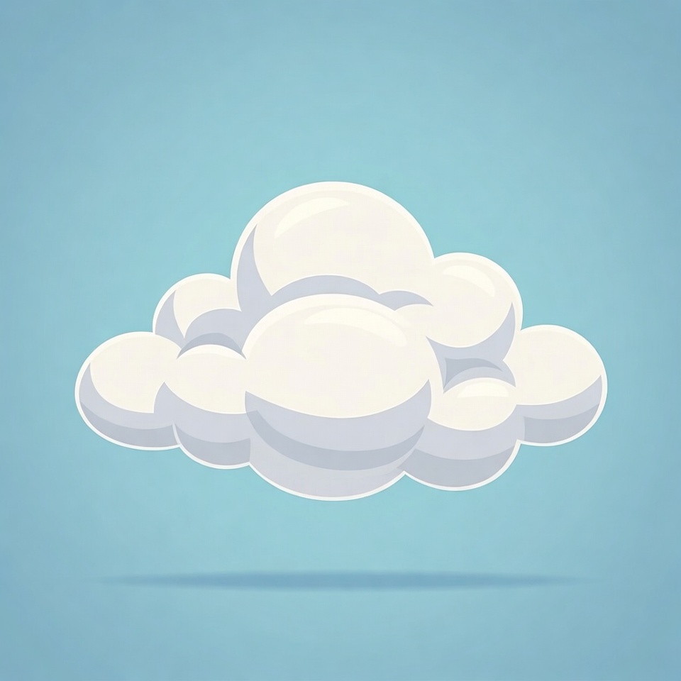 Fluffy white cloud illustration Fluffy white cloud illustration