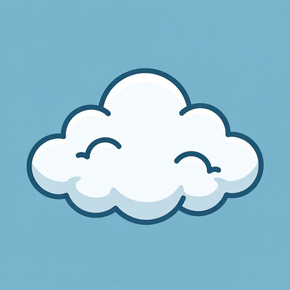 Cute smiling cloud illustration Cute smiling cloud illustration