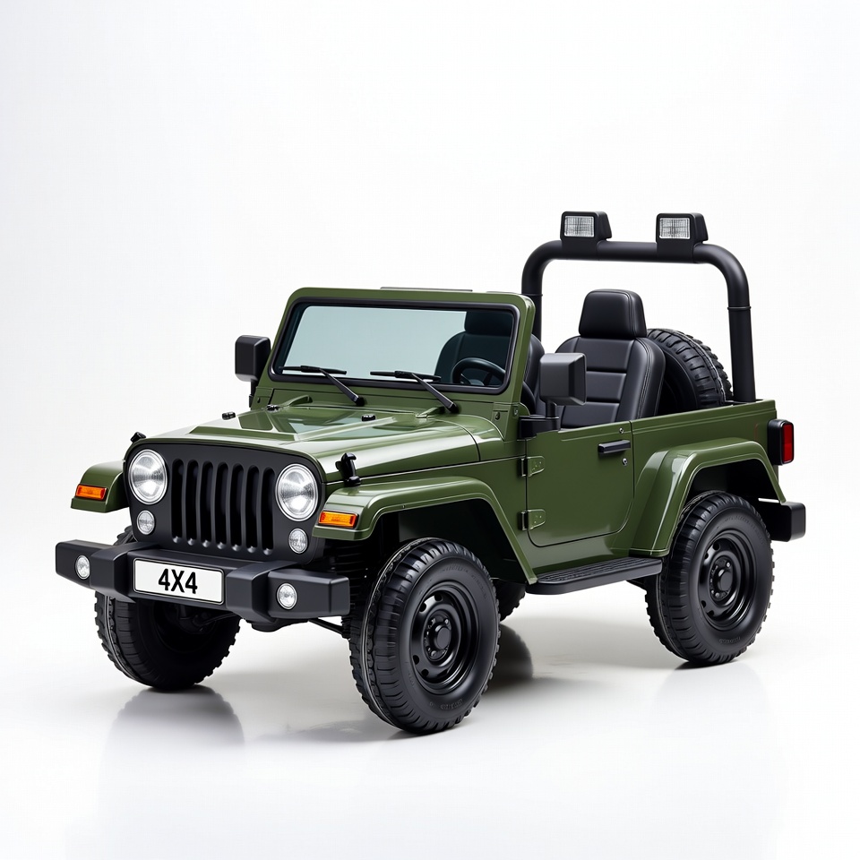 Green Jeep Wrangler 4x4 toy car Green Jeep Wrangler 4x4 toy car