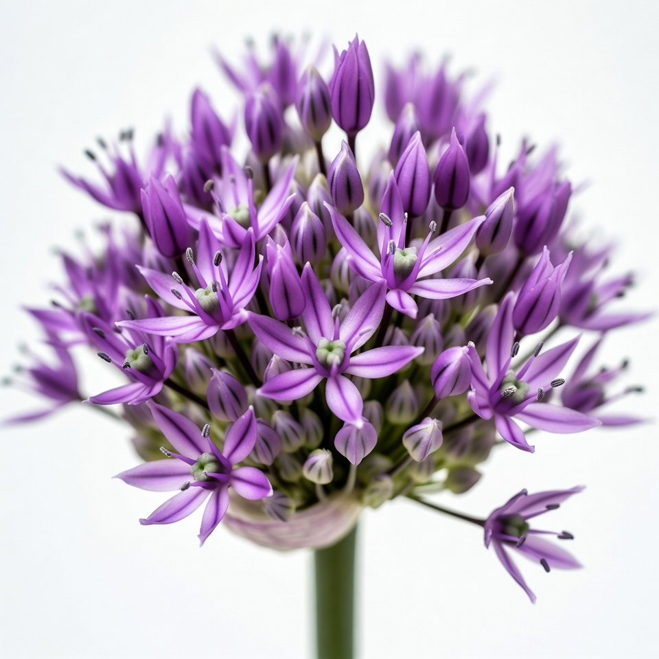 Purple Allium Flower Bloom Purple Allium Flower Bloom