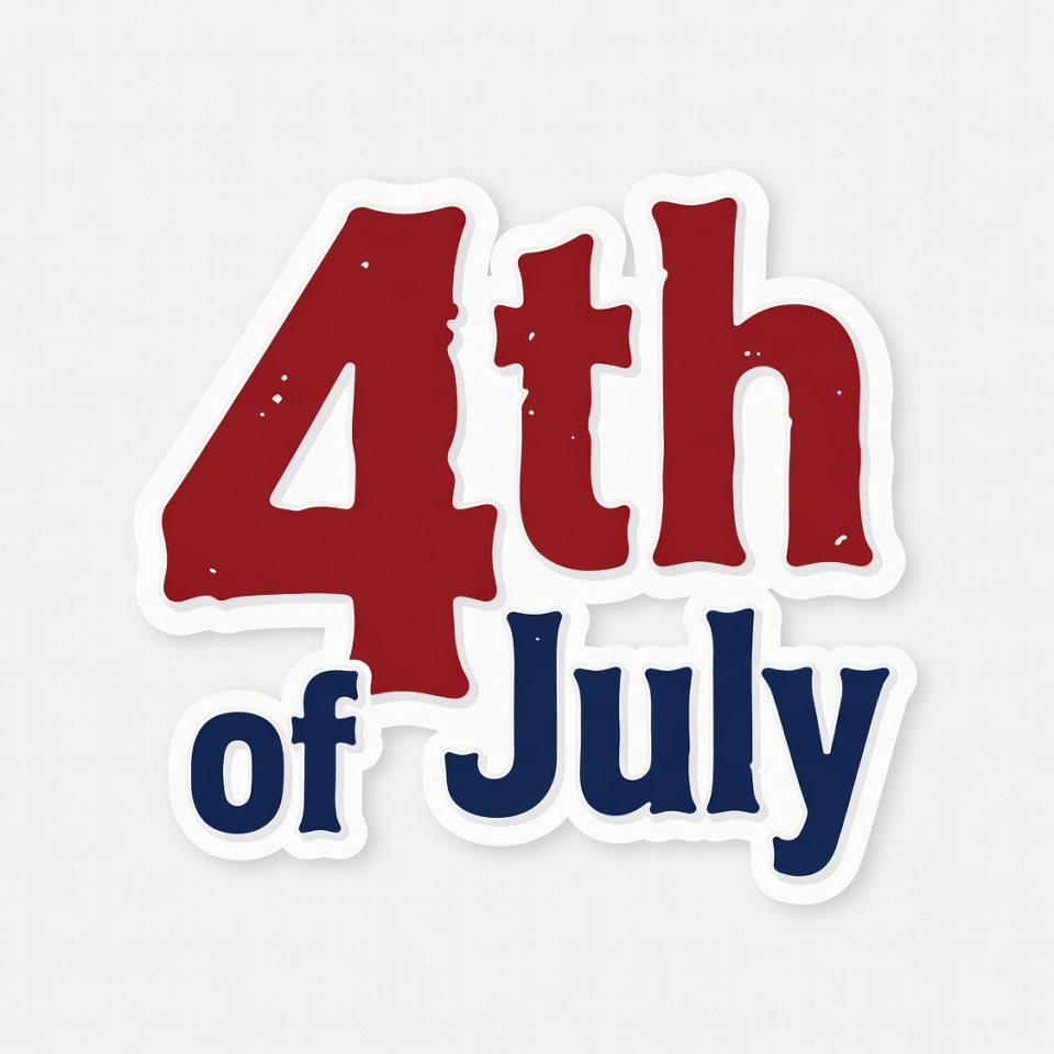 4th of July Sticker 4th of July Sticker