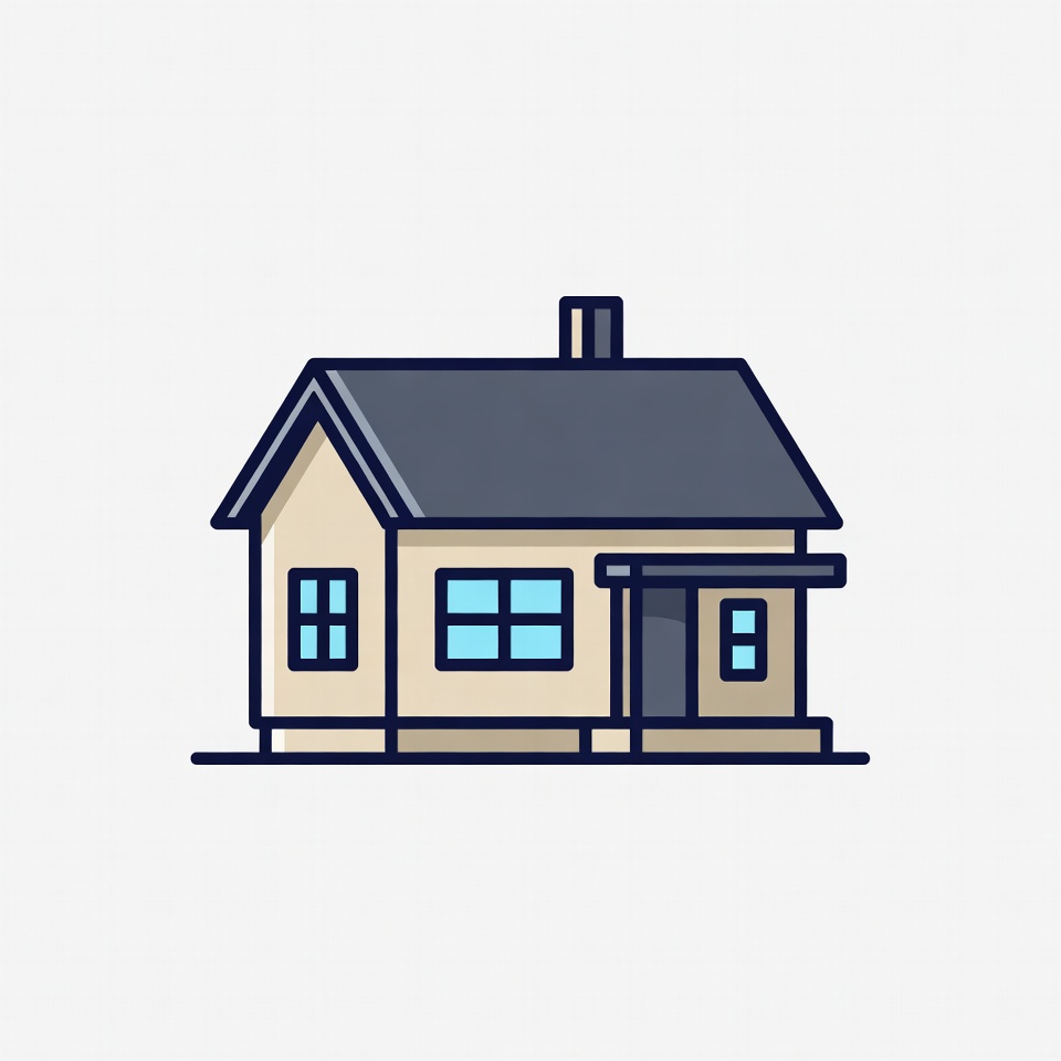 Simple Illustrated House Icon Simple Illustrated House Icon