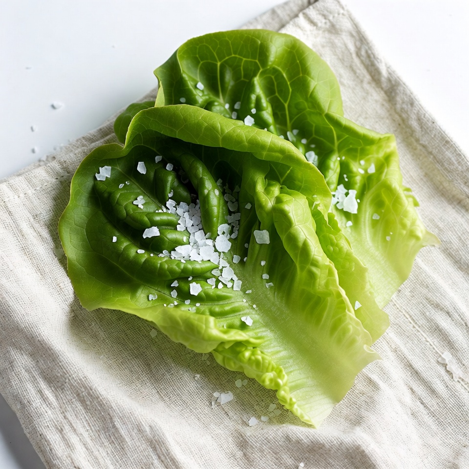 Fresh Lettuce Sprinkled with Salt Fresh Lettuce Sprinkled with Salt