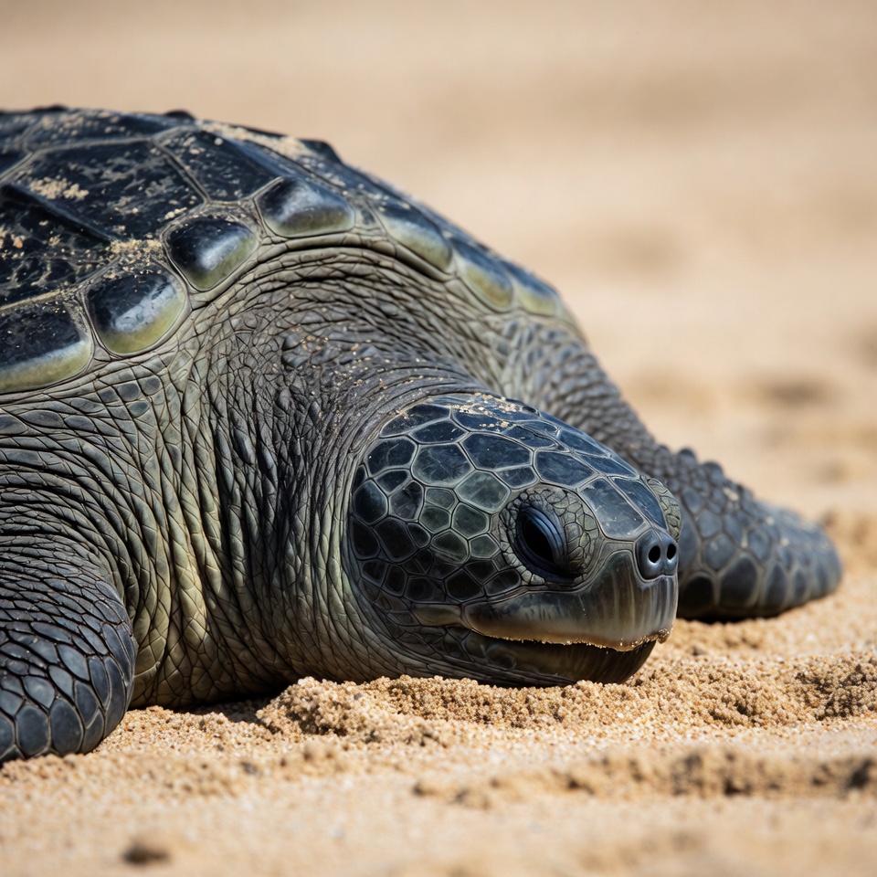 Baby sea turtle on beach sand Baby sea turtle on beach sand
