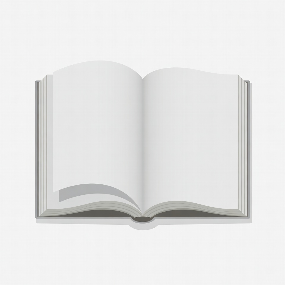 Open Book with Blank Pages Open Book with Blank Pages