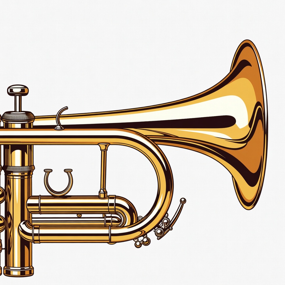 Golden Trumpet Illustration Golden Trumpet Illustration