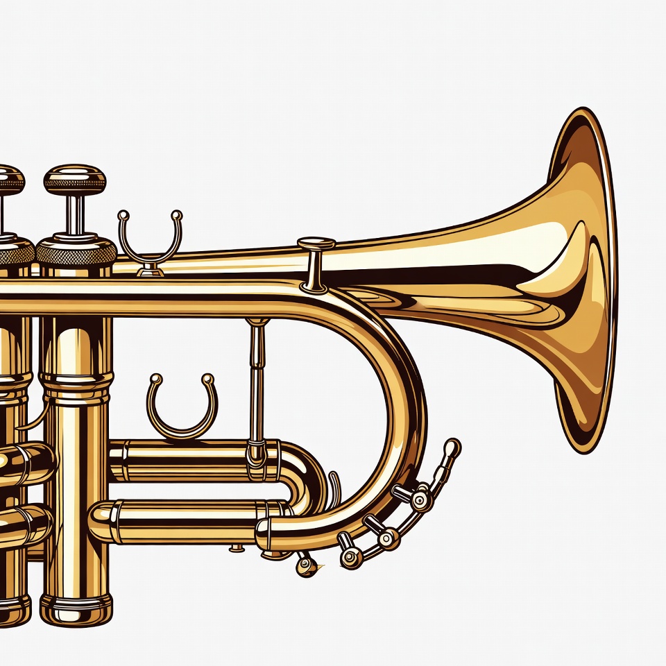 Golden Trumpet Illustration Golden Trumpet Illustration