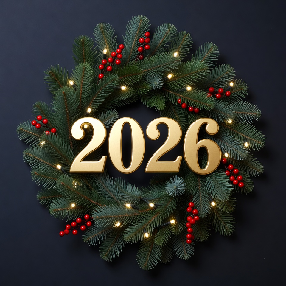 2026 Christmas Wreath with Lights 2026 Christmas Wreath with Lights