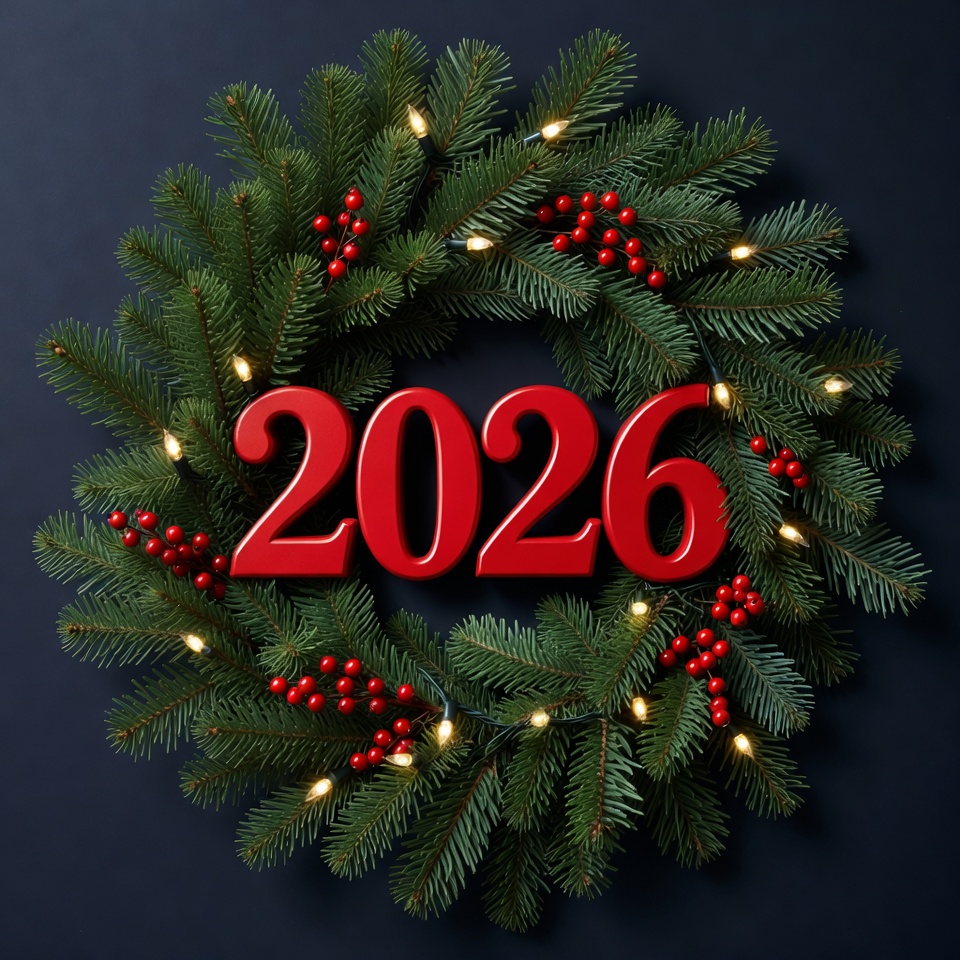 2026 Christmas Wreath with Lights 2026 Christmas Wreath with Lights