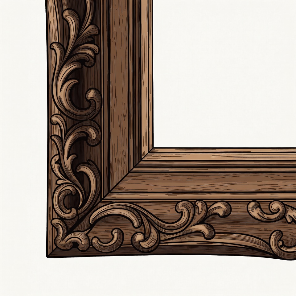 Ornate Wooden Picture Frame Ornate Wooden Picture Frame