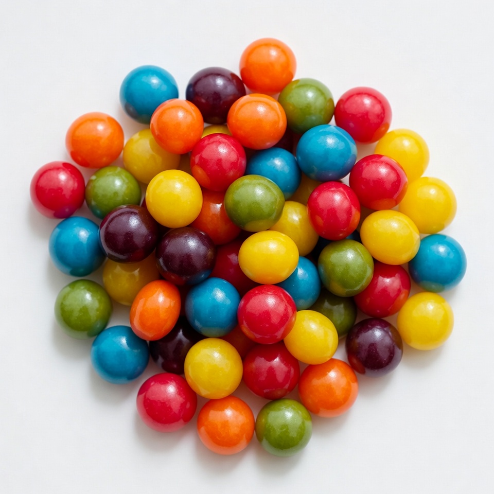 Colorful Candy Balls on White Background Colorful Candy Balls on White Background