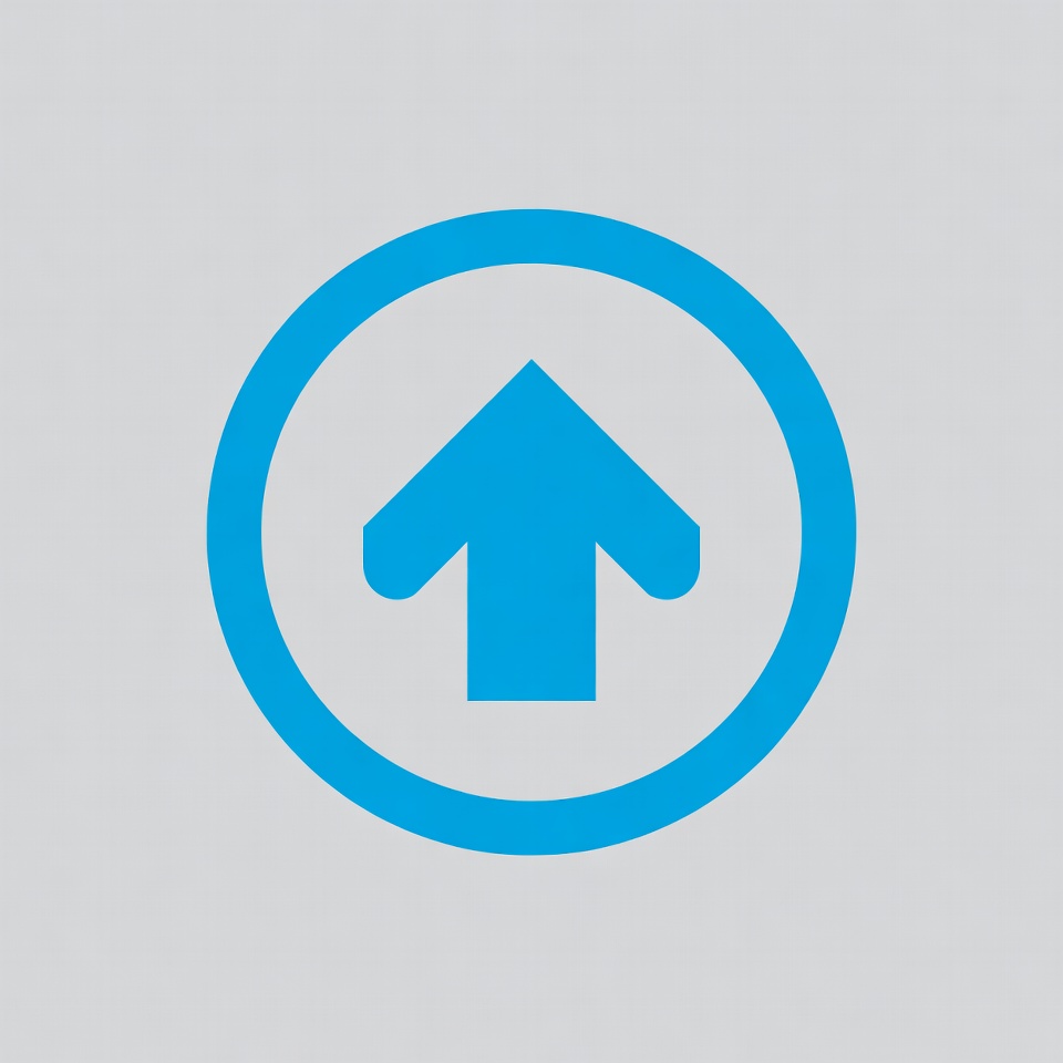 Blue Up Arrow in Circle Blue Up Arrow in Circle