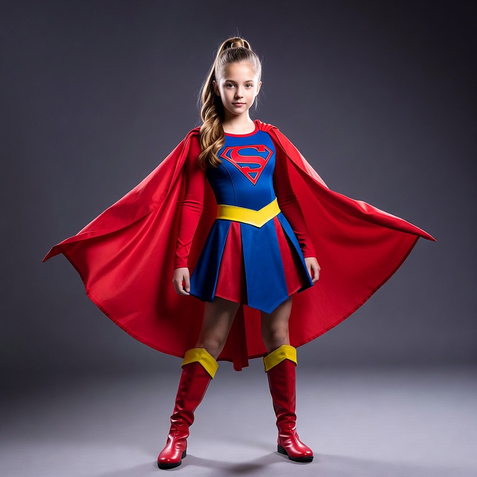 Girl in Supergirl costume Girl in Supergirl costume