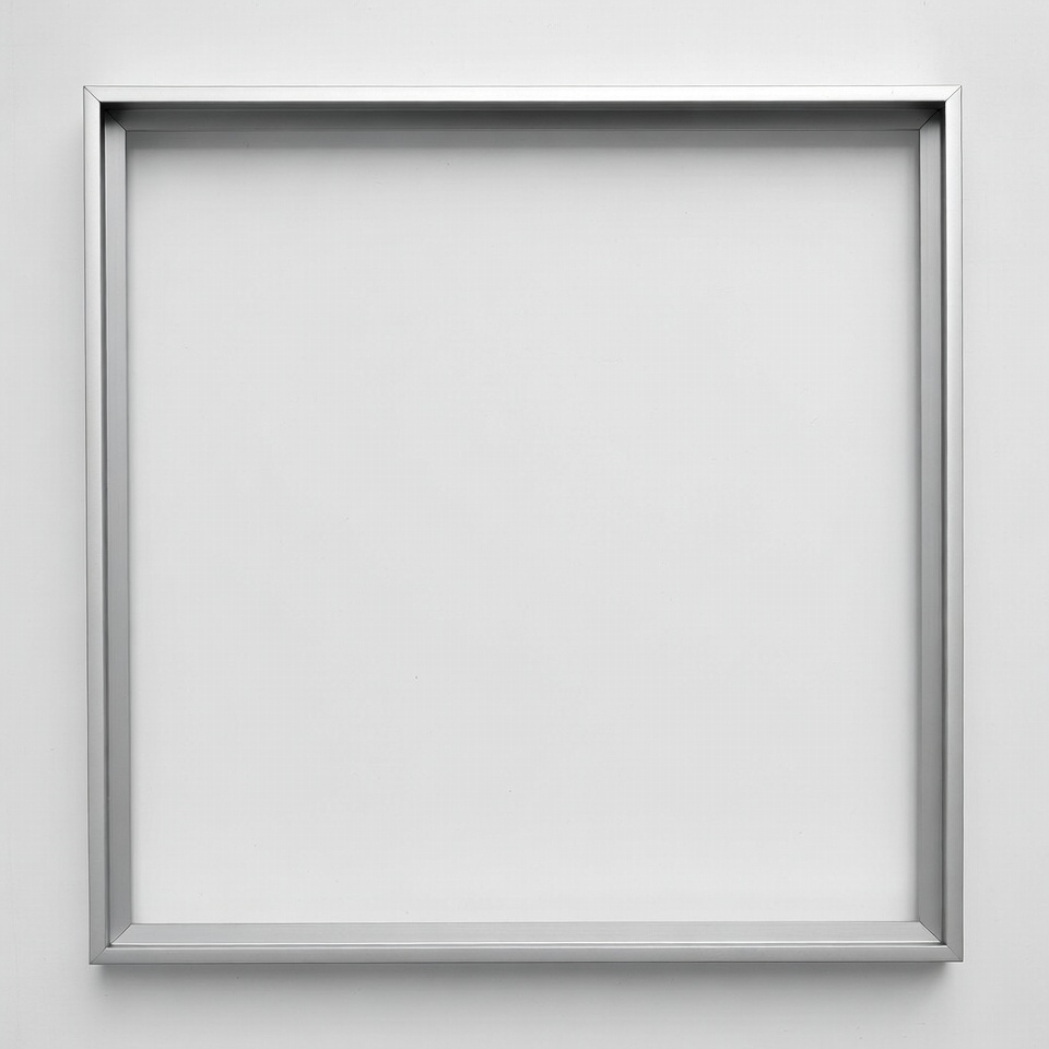 Silver Picture Frame Empty White Background Silver Picture Frame Empty White Background