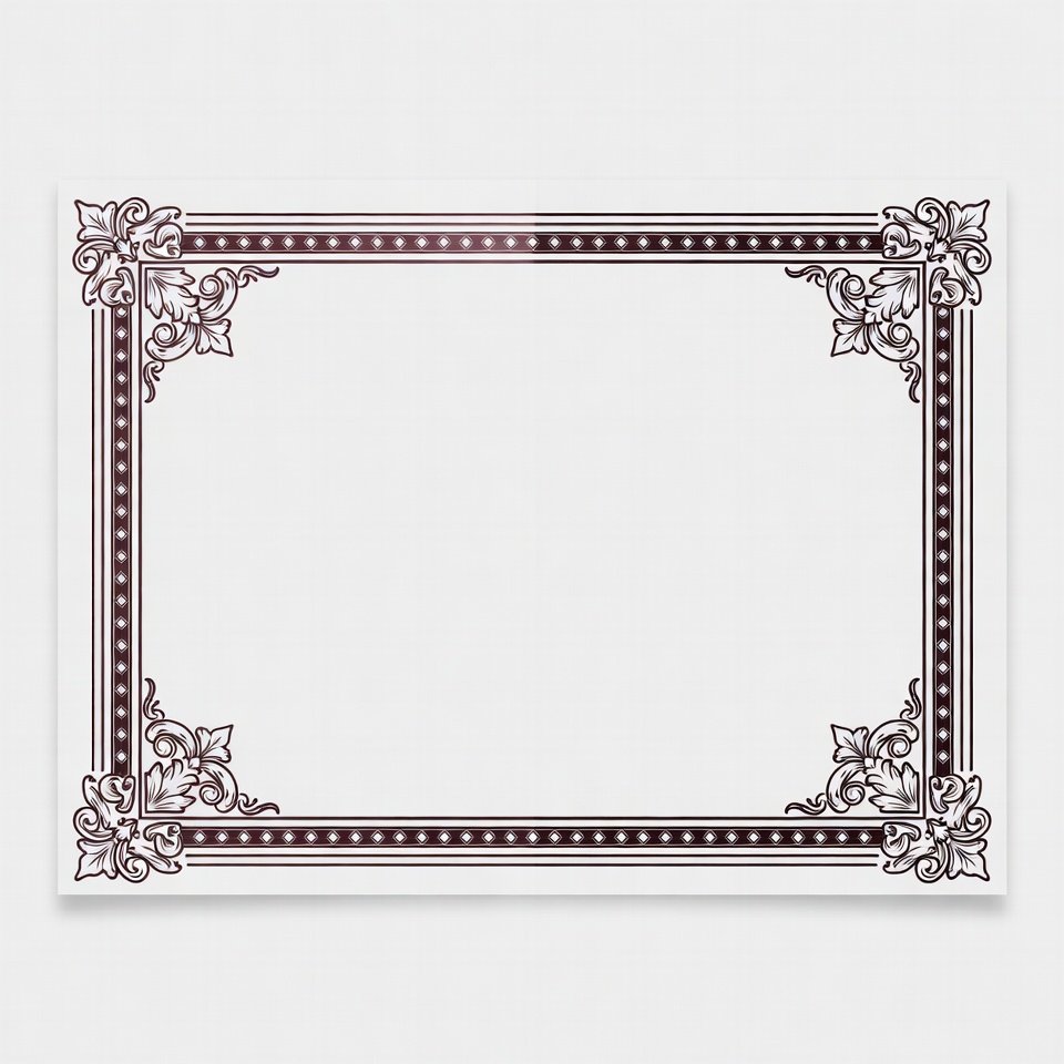 Ornate Blank Certificate Frame Ornate Blank Certificate Frame