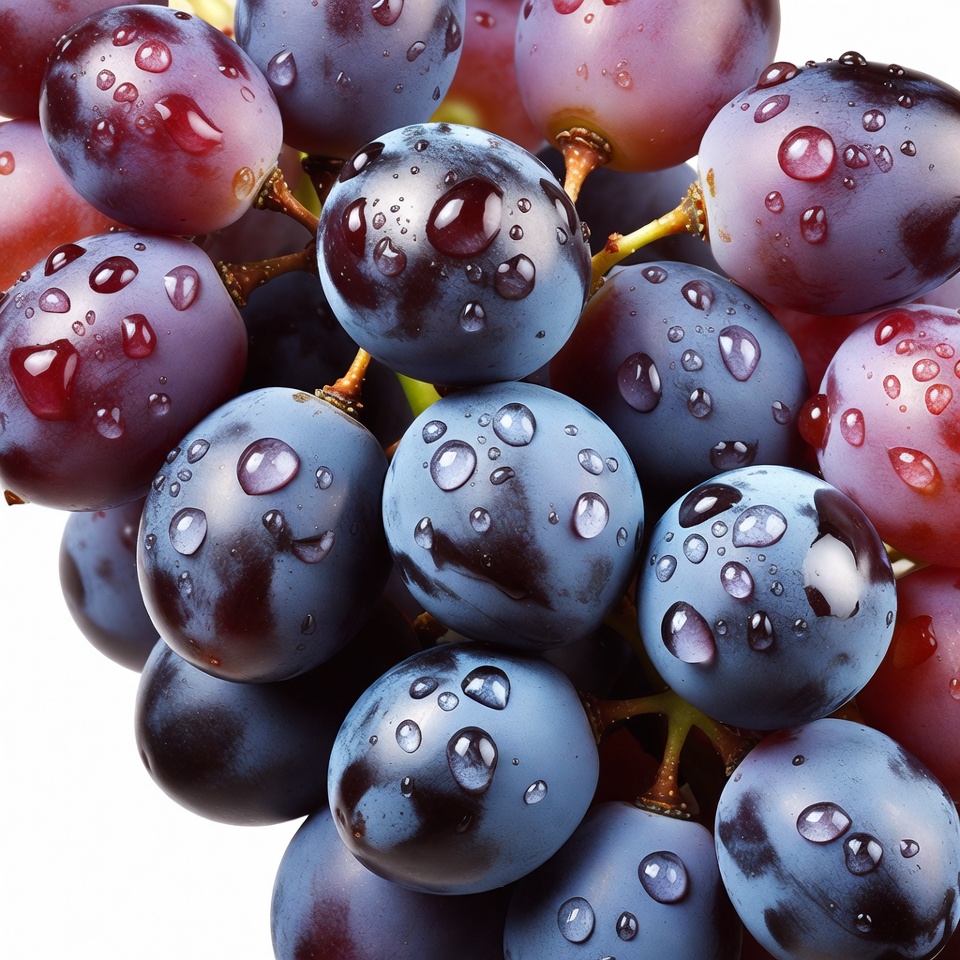 Fresh Grapes with Water Droplets Fresh Grapes with Water Droplets