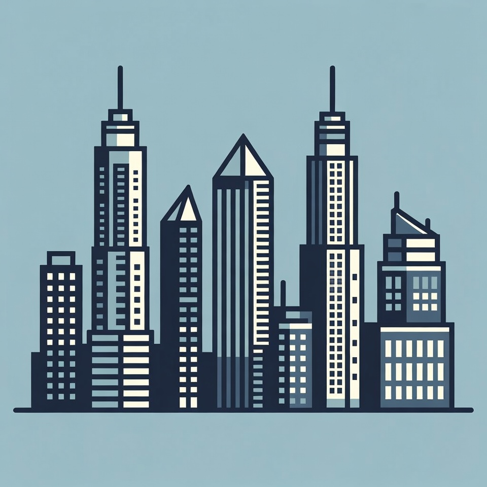 City skyline illustration City skyline illustration