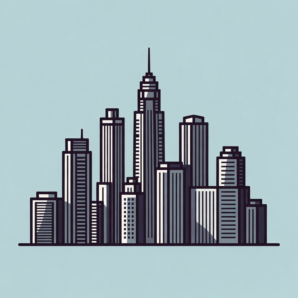 Skyscraper skyline illustration Skyscraper skyline illustration