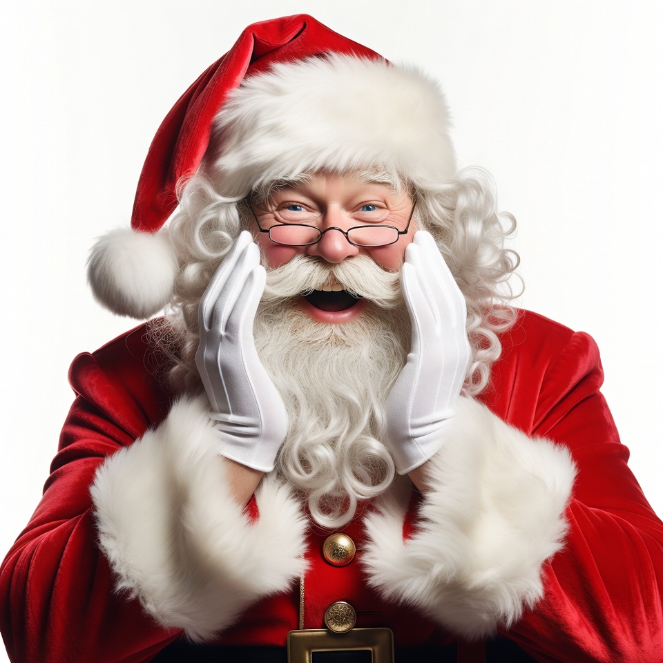 Smiling Santa Claus with white gloves Smiling Santa Claus with white gloves