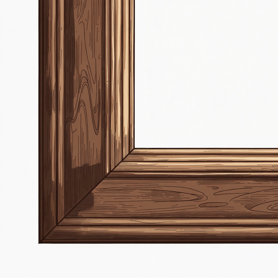 Wooden Picture Frame Illustration Wooden Picture Frame Illustration