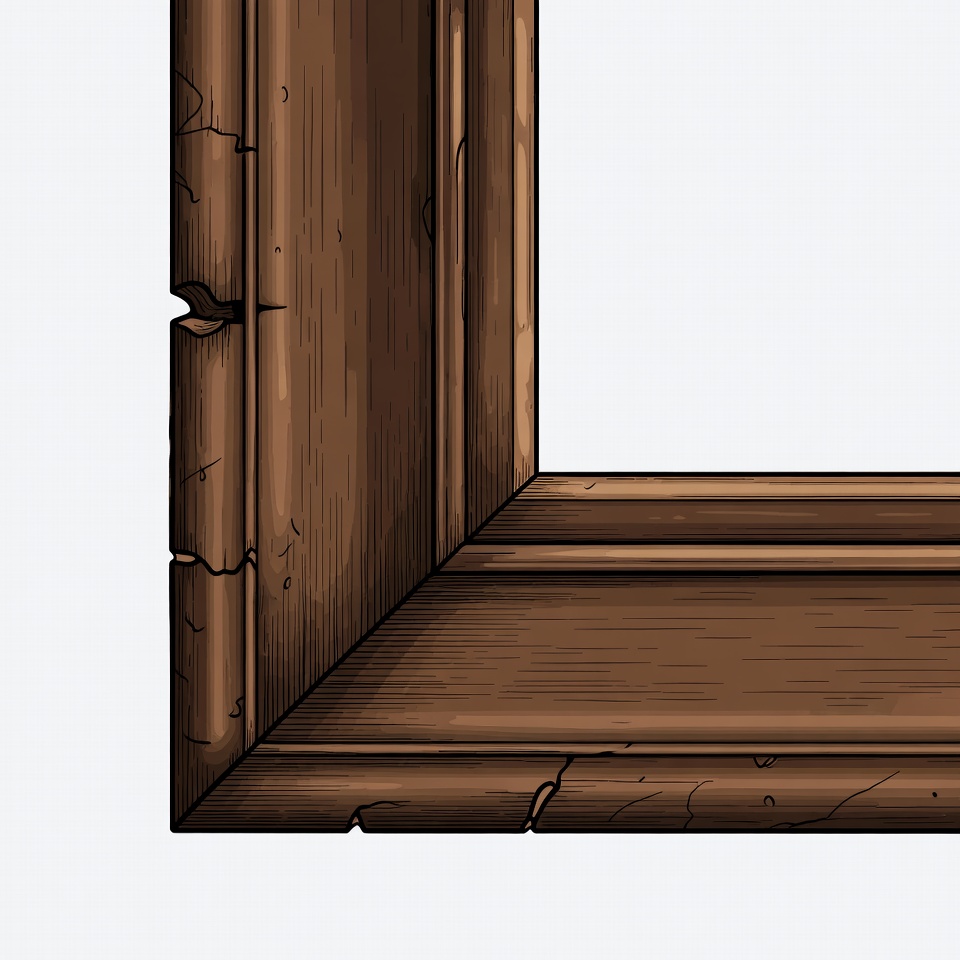 Wooden Picture Frame Illustration Wooden Picture Frame Illustration