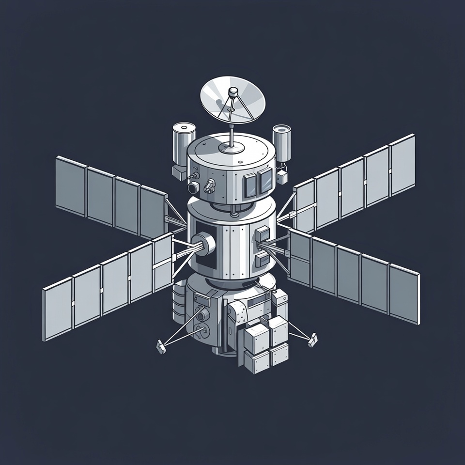 Isometric Space Station Illustration Isometric Space Station Illustration