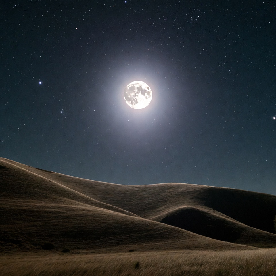 Full Moon Over Rolling Hills Full Moon Over Rolling Hills