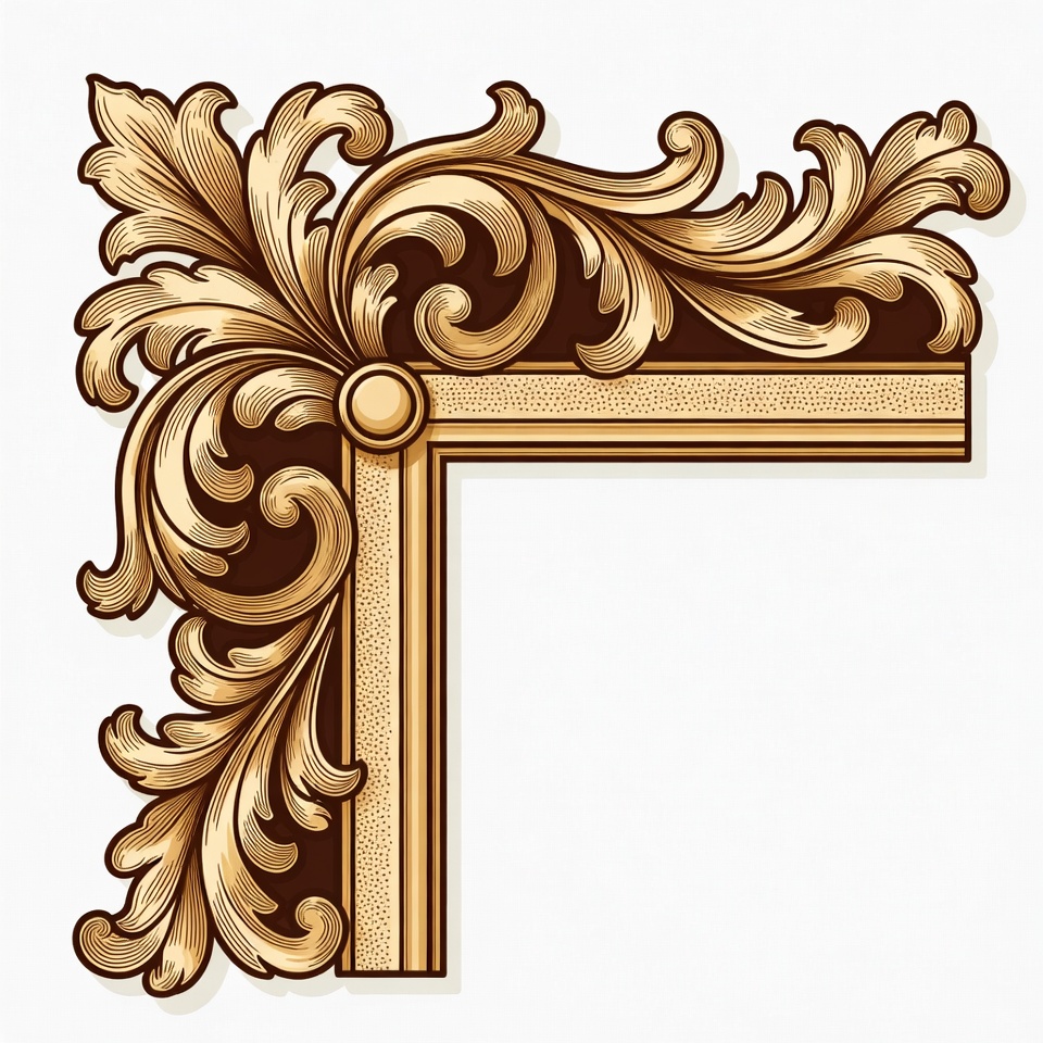 Ornate Golden Corner Frame Ornate Golden Corner Frame