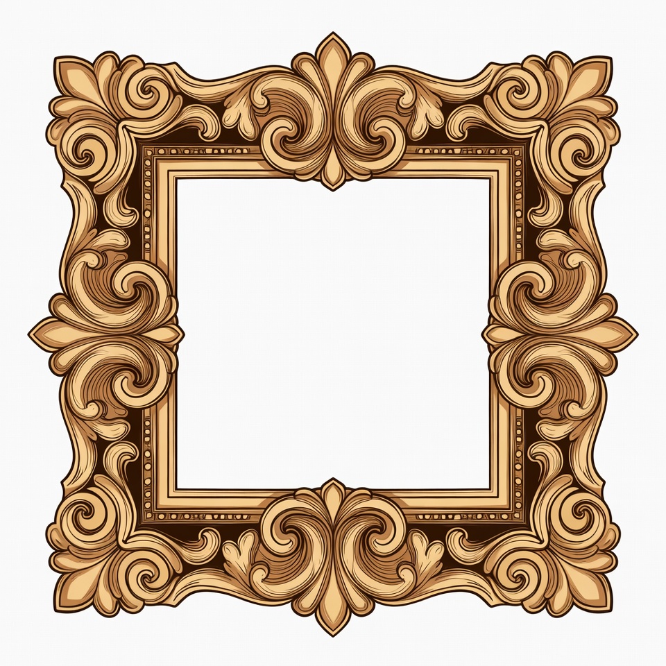 Ornate Golden Picture Frame Ornate Golden Picture Frame