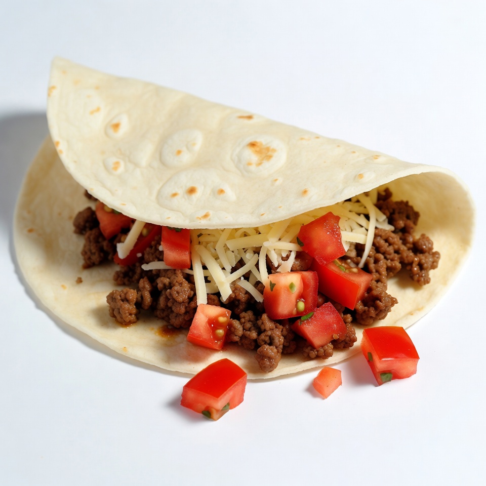 Beef Taco with Tomatoes and Cheese Beef Taco with Tomatoes and Cheese