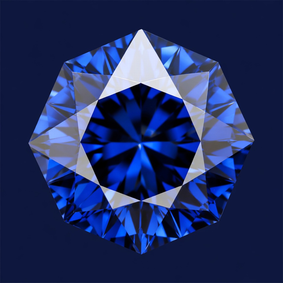 Blue Octagonal Sapphire Gemstone Blue Octagonal Sapphire Gemstone