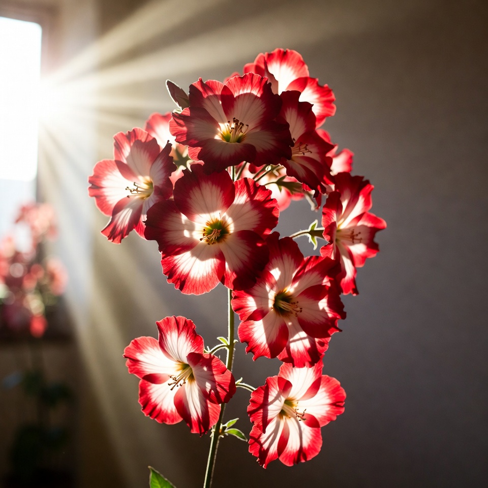 Red Gerbera Flowers in Sunlight Red Gerbera Flowers in Sunlight